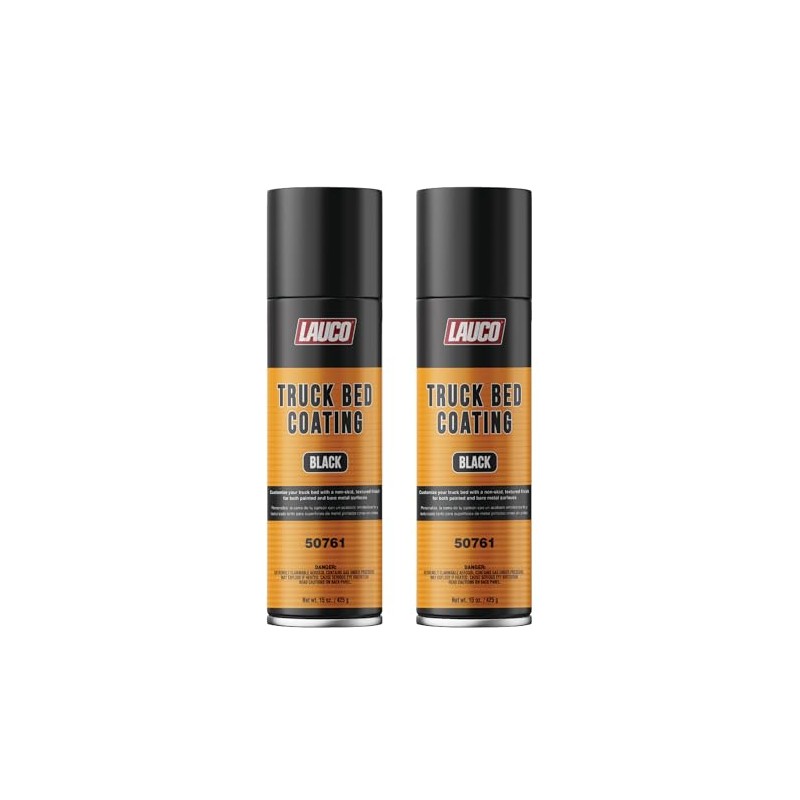 LAUCO Truck Bed Coating Black Aerosol Spray Can 15oz -