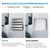 Dazhtu 125 mm Ventilation Grille with Check Flap, Slats and