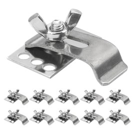 Rrina 10Pcs 304 Stainless Steel Heavy Duty Sink Clips Kit, Kitchen Bathroom Epoxy Undermount Sinks Installation Repair Hardware Clips Fastener Support Brackets