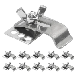 Rrina 10Pcs 304 Stainless Steel Heavy Duty Sink Clips Kit, Kitchen Bathroom Epoxy Undermount Sinks Installation Repair Hardware Clips Fastener Support Brackets