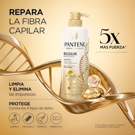 Pantene PRO-V Science Shampoo Molecular Bond Repair para Cabello muy Dañado y Débil 510 ml                                                            