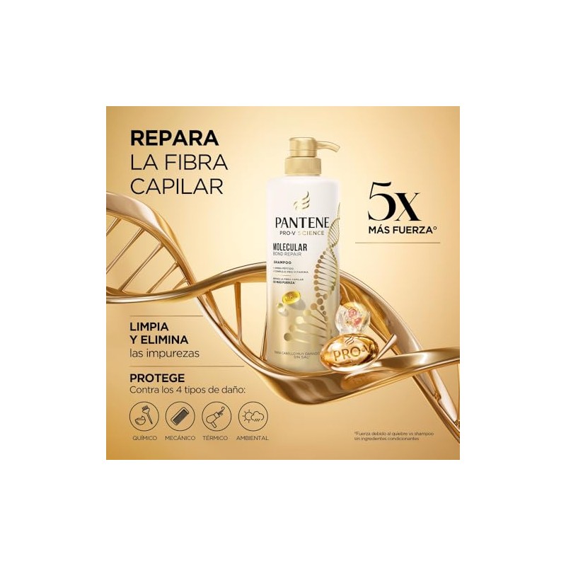 Pantene PRO-V Science Shampoo Molecular Bond Repair para Cabello muy