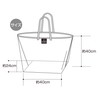Arao! White Ohe Bag, Approx. 15.7 x 15.7 x 9.4