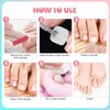 JSRQT False Nail for Toes Natural Fake Toe Nail Art