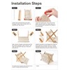 Mkono Macrame Magazine Rack Boho Storage Holder Standing Basket for