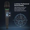Flygrow Wireless Microphone,Metal Dual UHF Cordless Dynamic Handheld Microphone System