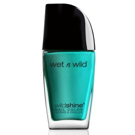 Wet n Wild Wild Shine Nail Polish, Teal Blue Be More Pacific, Nail Color
