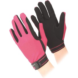 Shires Aubrion Mesh Childrens Riding Gloves Small Raspberry