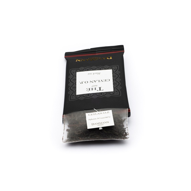 Dammann Freres Satchets, Ceylan O.P. Tea Bags, Premium Gourmet French