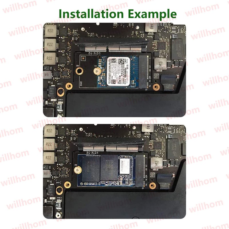 Willhom M.2 NVMe SSD Convert Adapter Card Upgrade for MacBook
