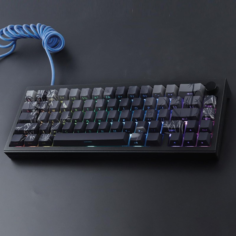 Tsungup PBT - Juego de teclas impresas lateralmente, 135 teclas