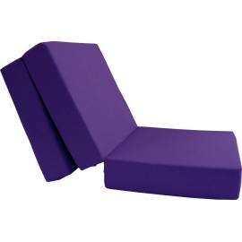 Danfuton Shikibuton Trifold Foam Beds 1.8 lbs Density, Folding Mattress 6x27x75, Purple