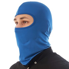 Trifong Full Face Mask Face Cover Windproof Breathable Balaclava Motorcycle Mask Sun Protection Quick Dry Elastic Face Mask Balaclava Cycling Running Skiing Outdoor Sports, blue