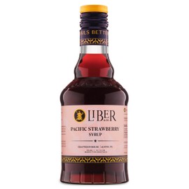Liber & Co. Pacific Strawberry Syrup - Craft Cocktail Mixer with 60% Strawberry Juice - Perfect for Daiquiris, Margaritas & Mocktails - Makes 25 Drinks (12.7 oz)