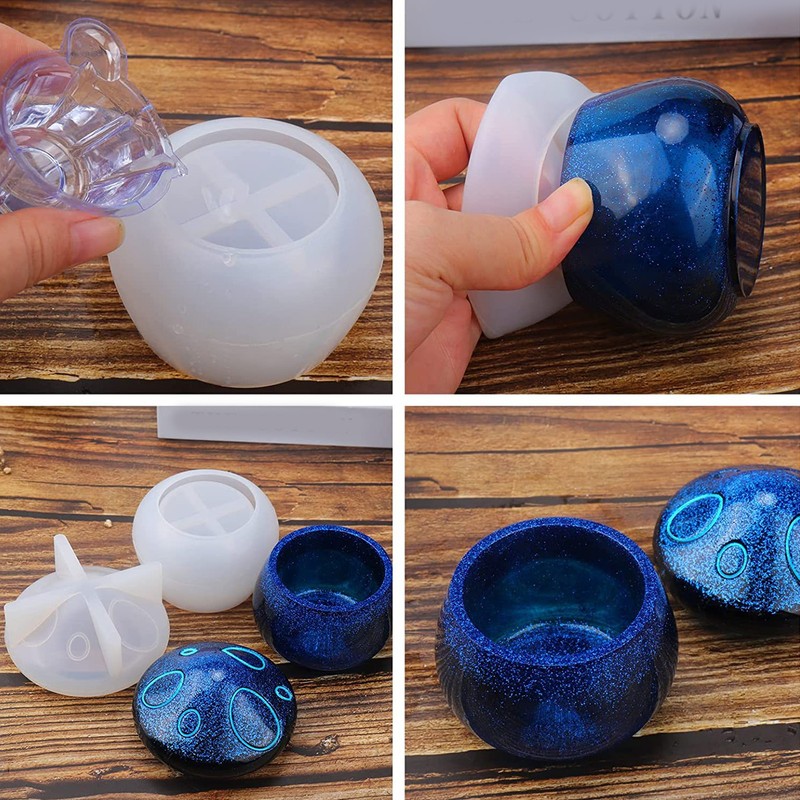 Silicone Resin Mold Mushroom Reusable DIY Elastic Jars Silicone Mold
