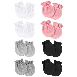 DRESHOW Newborn Baby Mittens Infant Gloves No Scratch Mittens Cotton Gloves for 0-6 Months