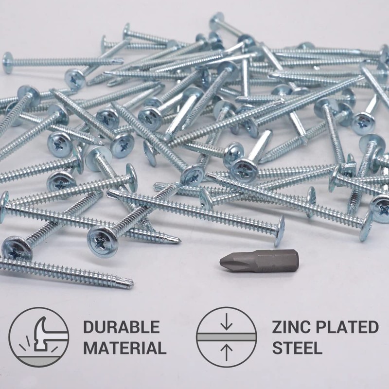 SKIR'CO (30 pcs) Zinc Plated Self-Drilling Screws 4.2 x 60