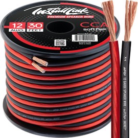 Install Link 12 AWG Gauge Speaker Wire Cable (30 Feet) Stereo, Car or Home Theater, CCA