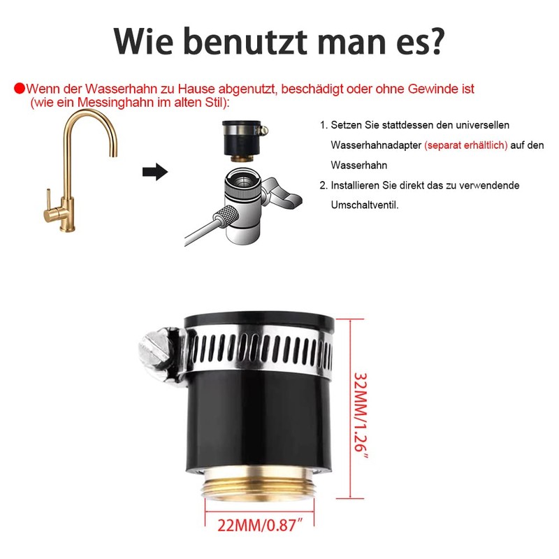 PAROAD Universal Tap Adaptor for Non-Threaded Taps (Universal Tap Adapter)