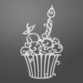 Couture Creations Birthday Cupcake Intricutz Dies, 6.8x4x0.1 cm, Multi-Colour
