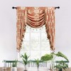 ELKCA European Style Jacquard Single Swag Waterfall Valance for Living