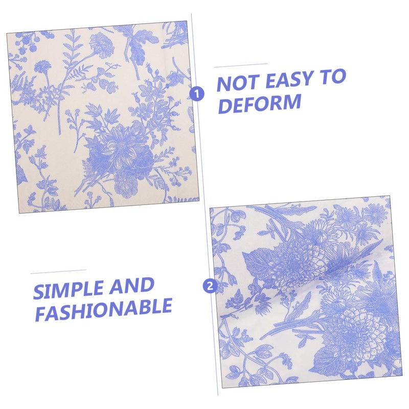 CHILDWEET Leaf Printed Napkins Soft Household Napkins for Parties Weddings