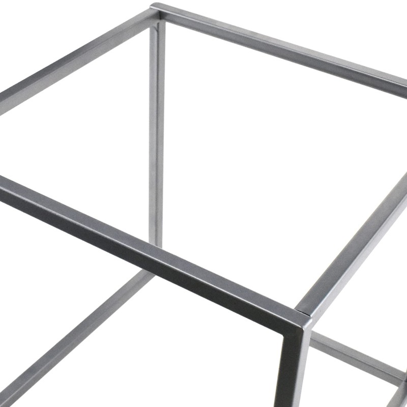 Homeford Metal Cube Centerpiece, 10-inch, Silver