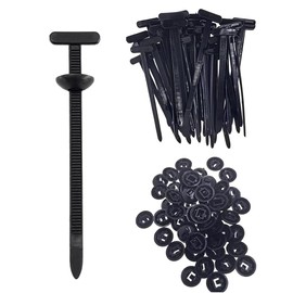 20PCS Nylon Universal Cable Tie Buckle, Heavy Duty Self Locking Nylon Zip Ties, Plastic Cable Ties Tool Fasteners Car Body, UV Resistant Black Zipties for Car Daily Repair