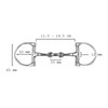 Equine Smile ES0124 D-Ring D-Bit Double Broken Stainless Steel Bit