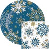 Trendware Whimsical Winter Christmas Dinner Paper Plates and Napkins Set,