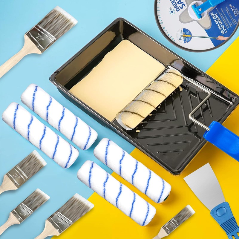 37 PCS Paint Roller Kit with Extension Pole 2 to