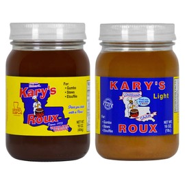 Karys Dark Roux and Light Roux 2 Pack Bundle | Certified Cajun | (16 oz each)