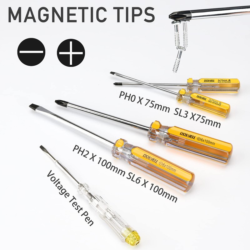 DOWELL Tool Set Tool Kit 19-Piece Household Tool Kit Set