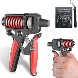 Nizirioo 1 x Hand Trainer, Forearm Trainer: Grip Strength Trainer, Adjustable Resistance 5-165 kg, Hand Grip Strengthener with Textile Belt and Non-Slip Handle, Finger Trainer for Recovery