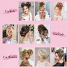 MY-LADY 100% Human Hair Messy Bun Hair Piece, Natural Wavy