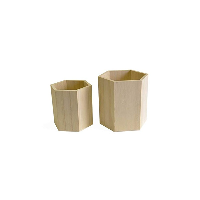 Artemio ROWLANDS Artemio Set of 2 Decorative Hexagonal Jars 10cm