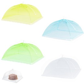 afhgdjr Pack of 4 Fly Covers Food, Fly Protection Food, Fly Protection, Food Cover, 32 x 32 cm, Foldable and Reusable, for Food, Barbecue, Party