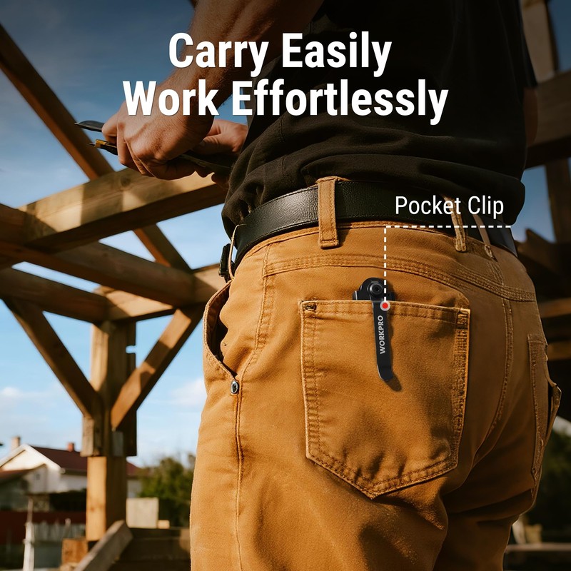 WORKPRO Folding Utility Knife with 10 Extra SK5 Blades, EDC