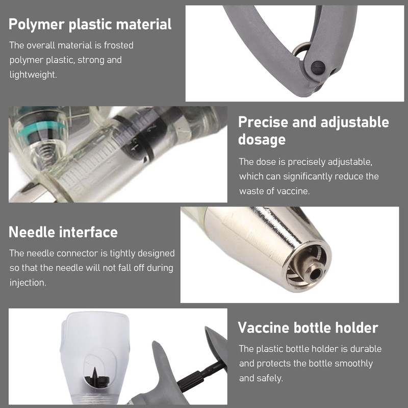 Livestock Syringe Adjustable Continuous Automatic Veterinary Syringe Gun for Cattle
