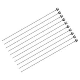 QUARKZMAN Pack of 10 Straight Ejector Pins, 1.5mm (0.06") Diameter, SKD61 Round Tip, 150mm (6") Long for Mechanical Maintenance