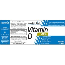 HealthAid Vitamin D 500iu Tablets, 60 Count