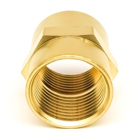 AHFMANG 2PCS Brass Pipe Coupling 3/4" NPT Female x 3/4" NPT Female Pipe Fitting