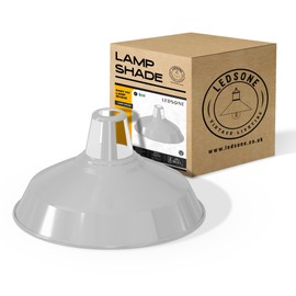 LEDSone White Metal Lamp Shades 30cm Ceiling Lamp Shade Easy Fit Light Pendant Modern Ceiling Lighting Shade for Bedroom, Hallway, Office, Café, Restaurant Industrial Light Shade Ceiling Pendant