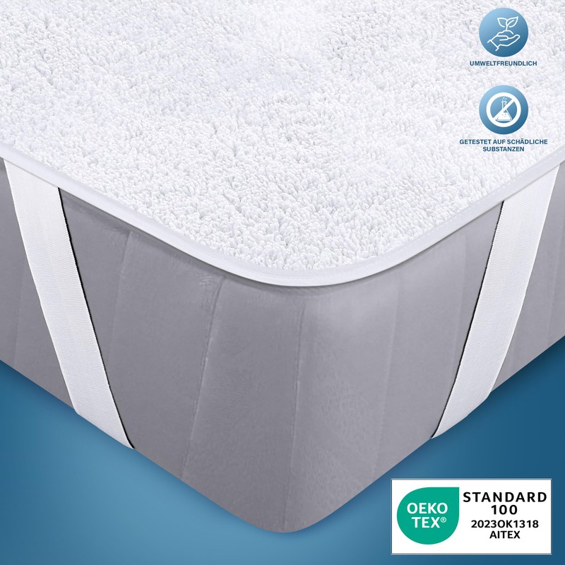 Utopia Bedding Mattress Protector, 140 x 190 cm, Waterproof, with