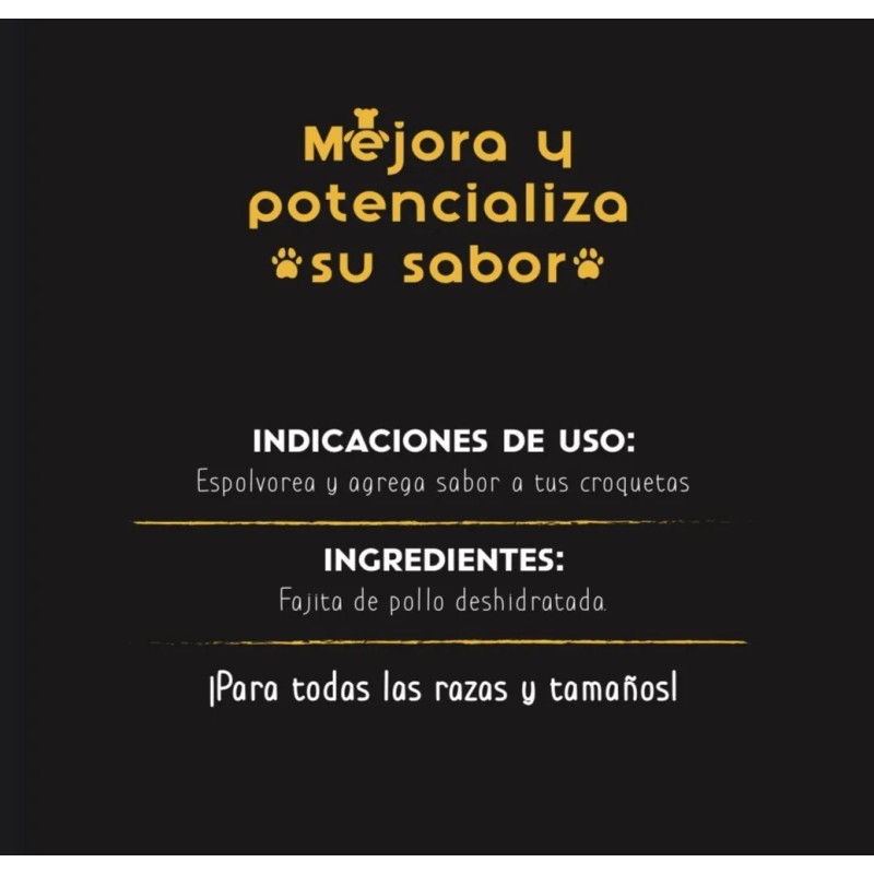 Pet&chef Sazonador Croquetas De Pollo 300g Para Perro Y Gato
