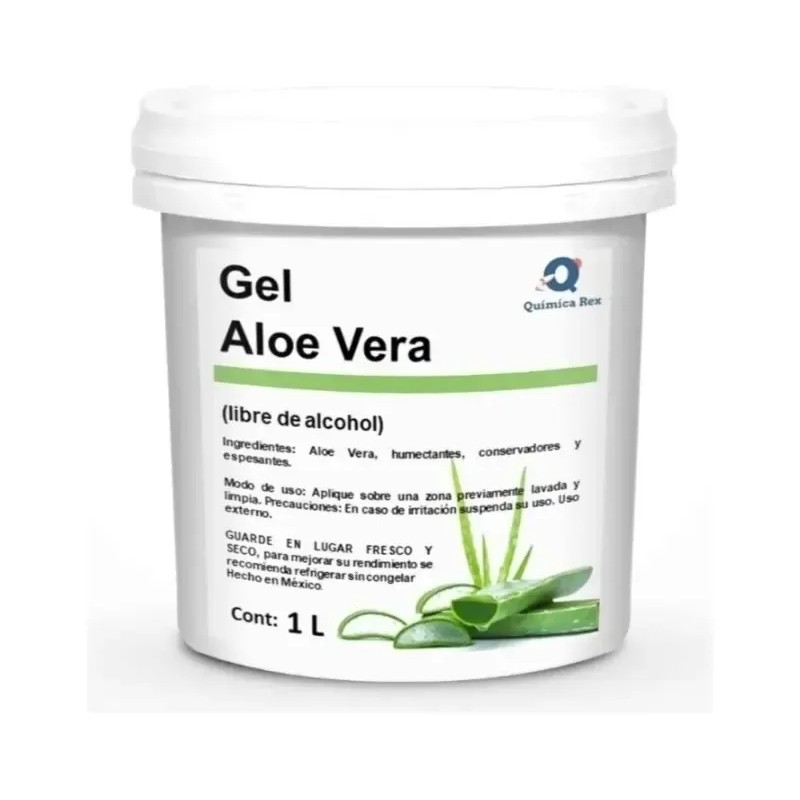 Química Rex Gel Aloe Vera 1kg Hipoalergénico Libre Parabenos Piel