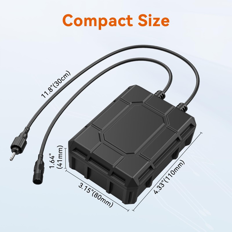 Antfraer 1800mAh Solar Fountain Pump Battery Backup, 7.4V-8.4V Power Pack