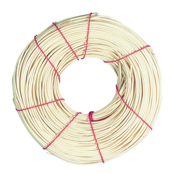Rayher Coil of Round Rattan Reed for Basket Making and Weaving, Coil of Reeds 125g, Diameter 1.8mm, No 2, natural, 6502200