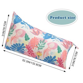 LOLOMLO Stuffed Animal Storage Bean Bag Chair Cover, 52" x 31" Extra Large Beanbag with YKK Zipper, Sit Seat Sofa for Kids Teens Adults, Hold Plush Toy Blankets Towels, 200L/52Gal, Cover Only, Bamboo