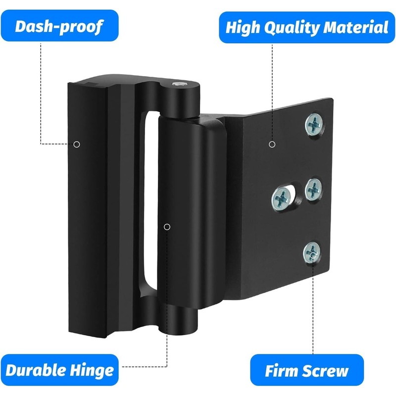 DUOSI Reinforced Home Security Door Lock Bracket with 8 Screws